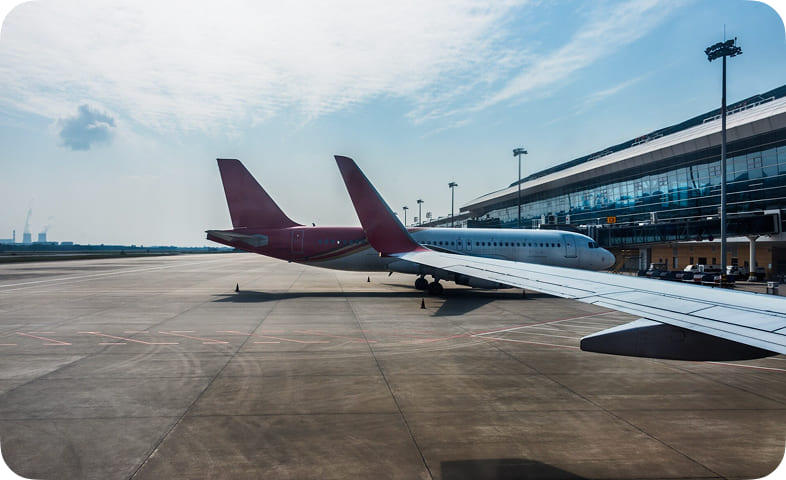 Aircraft parked on the tarmac at a Schengen Area airport